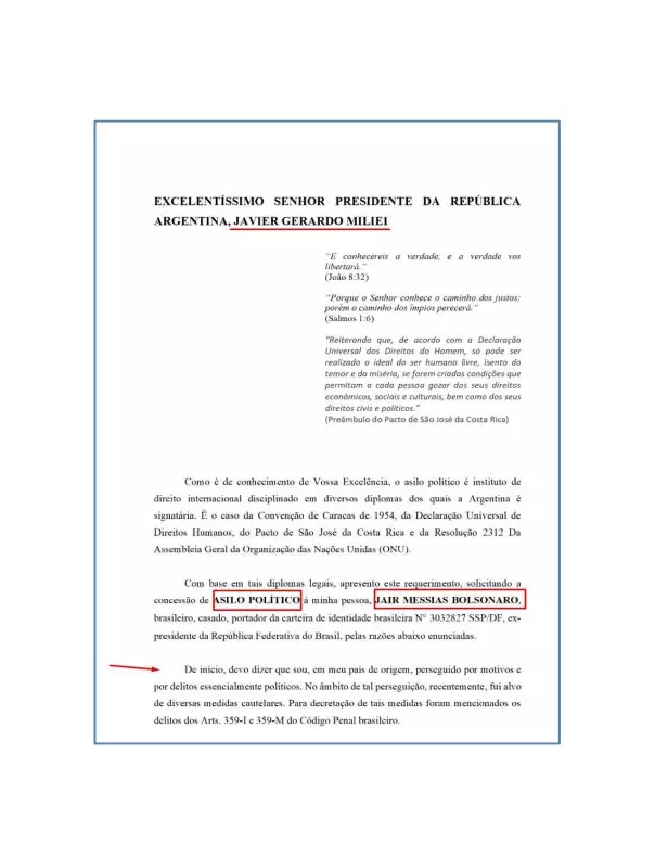 Fake News na Casa Rosada: Pedido de Asilo de Bolsonaro a Milei Incluía Notícias Falsas sobre Segurança