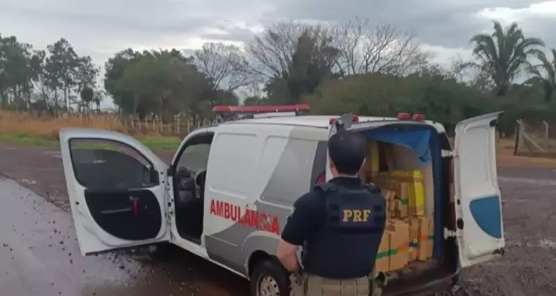 Falsa ambulância apreendida com toneladas de maconha em MS: veja os detalhes da operação