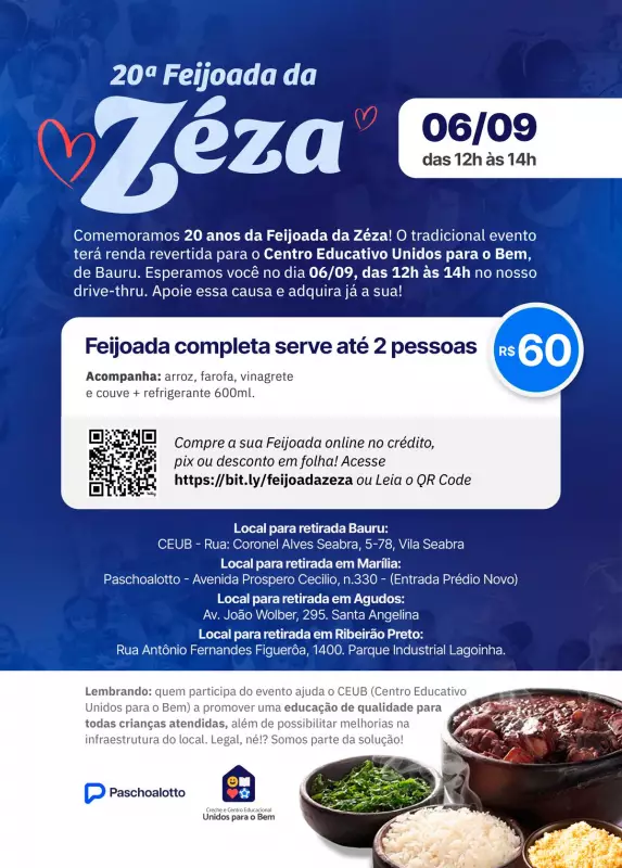 Feijoada da Zéza: 20ª Edição em Franca Arrecada Fundos para Creche com Sabor e Solidariedade