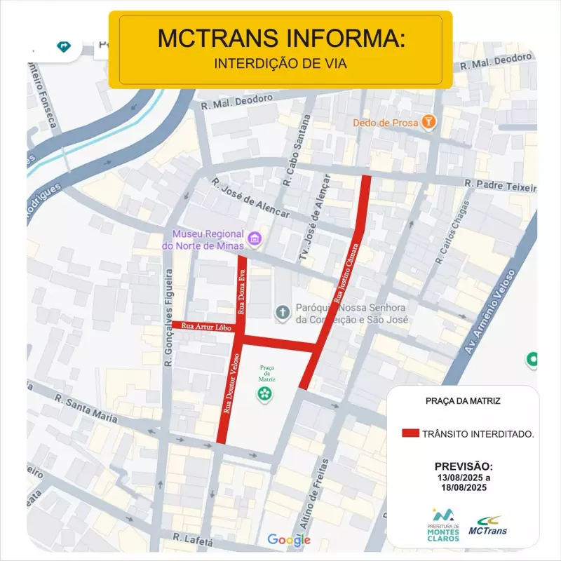Festas de agosto mudam o trânsito no centro de Montes Claros: saiba os desvios