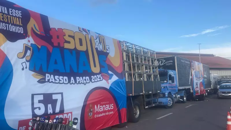 Festival Sou Manaus Passo a Paço 2025: palcos começam a ser montados no Centro Histórico — confira as atrações!