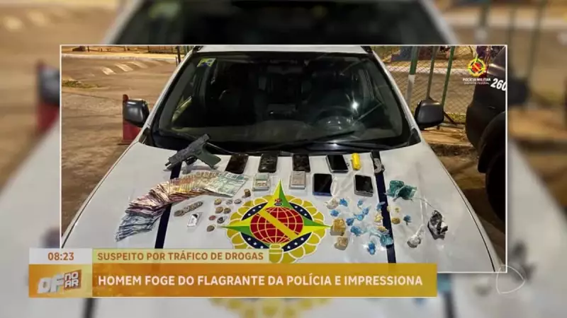 Flagrante Polêmico: Homem Tenta Fuga Absurda Durante Apreensão de Drogas em São Sebastião — Veja o Vídeo!
