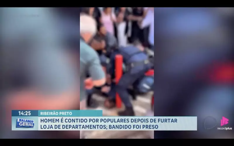 Furto em Loja de Ribeirão Preto Termina com Ladrão Dominado por Populares — Veja o Vídeo!