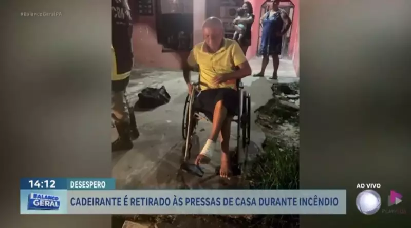 Herói anônimo salva idoso cadeirante de incêndio em Cametá (PA) — veja o drama minuto a minuto