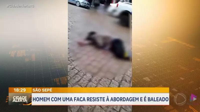 Homem é baleado após ameaçar clientes e policiais com faca em São Sepé — confira os detalhes