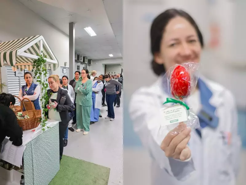 Hospital em SC celebra reconhecimento nacional com distribuição de morangos do amor