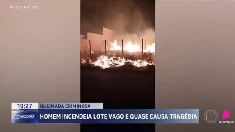 Incêndio Criminoso em Goiânia: Homem Ataca Lote Baldio e Foge da Cena