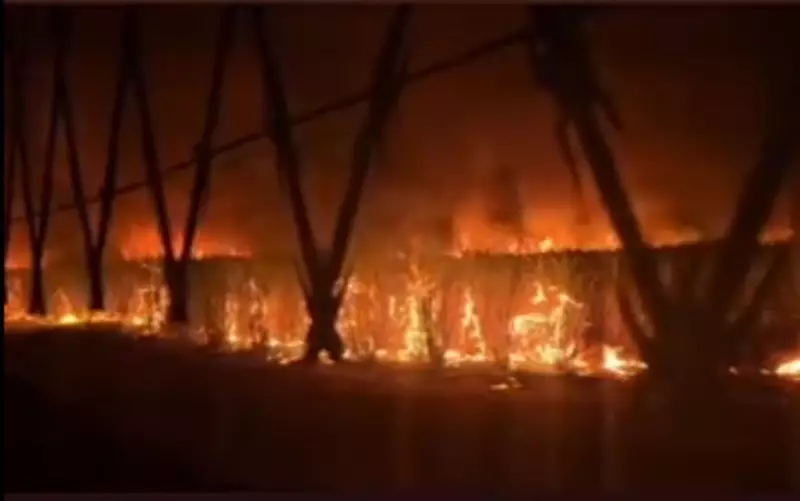 Incêndio em canavial assusta moradores e avança perto de residências em Ribeirão Preto