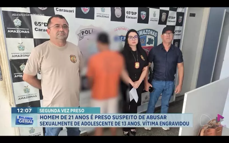 Jovem de 21 anos é preso em Manaus por suspeita de abuso sexual contra adolescente de 13 anos