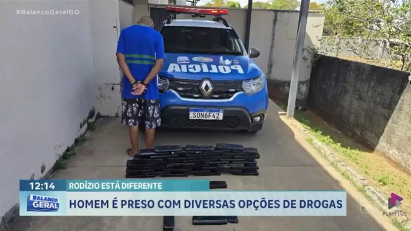 Jovem é flagrado com 48 tabletes de maconha em Aparecida de Goiânia — veja detalhes da abordagem