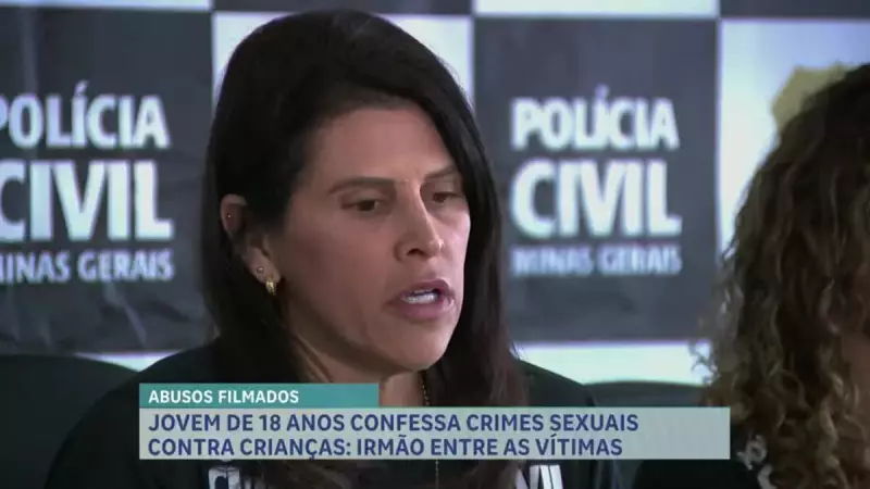 Jovem é preso em MG após supostamente abusar de crianças da família e gravar crimes