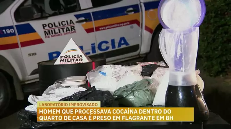 Laboratório de Cocaína é Desmantelado pela Polícia em Belo Horizonte: Duas Prisões e Apreensão Recorde