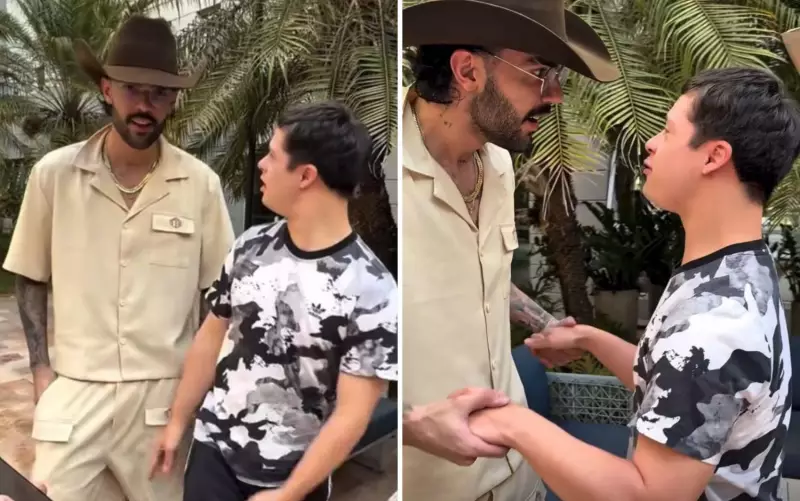 Luan Pereira surpreende influenciador goiano com aparição inesperada em hotel — veja o vídeo emocionante!