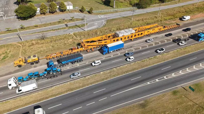 Monstro de 800 Toneladas Vai Atravessar a Dutra: O Maior Transporte da História da Rodovia
