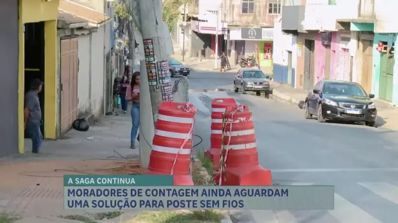 Moradores de Contagem (MG) vivem no 'séc. XIX' após troca de poste cortar internet por 15 dias