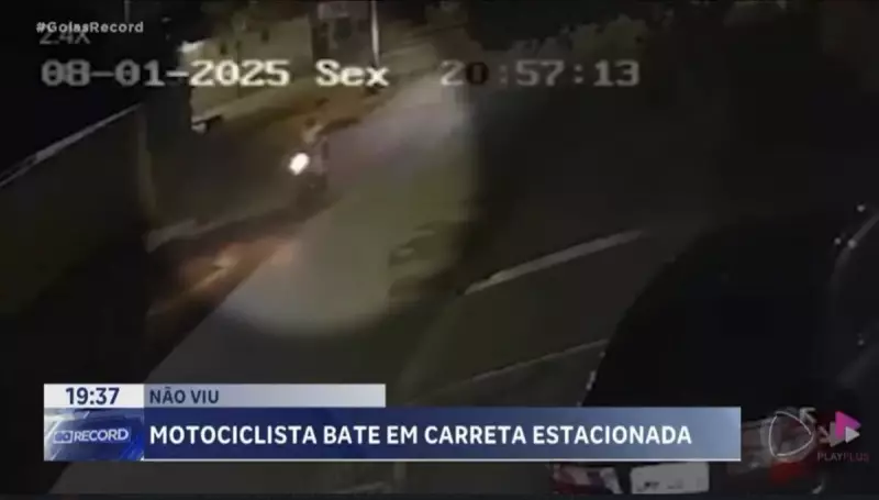 Motociclista sofre acidente grave ao bater em carreta estacionada em Trindade — nariz quebrado e susto!