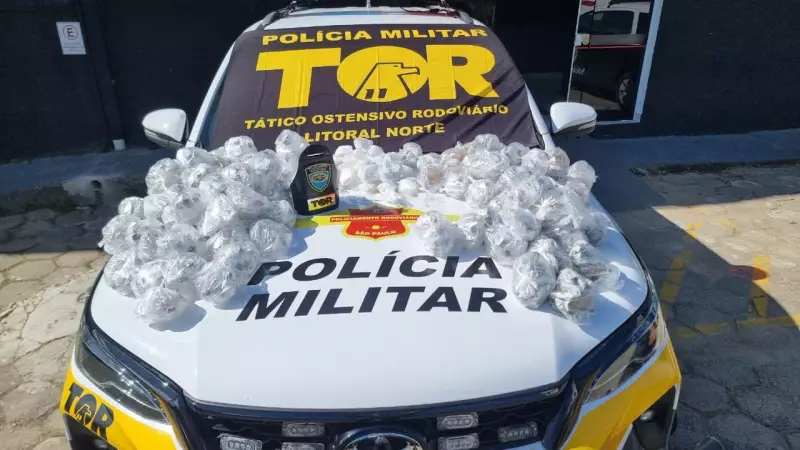 Motorista de aplicativo flagrado com 3 mil doses de drogas na Rodovia dos Tamoios: veja detalhes