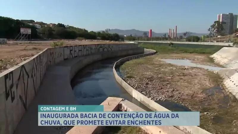 Nova bacia de contenção é inaugurada e promete alívio contra enchentes em Contagem e BH