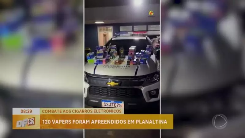 Operação da PM apreende carga milionária de cigarros eletrônicos em Planaltina-DF