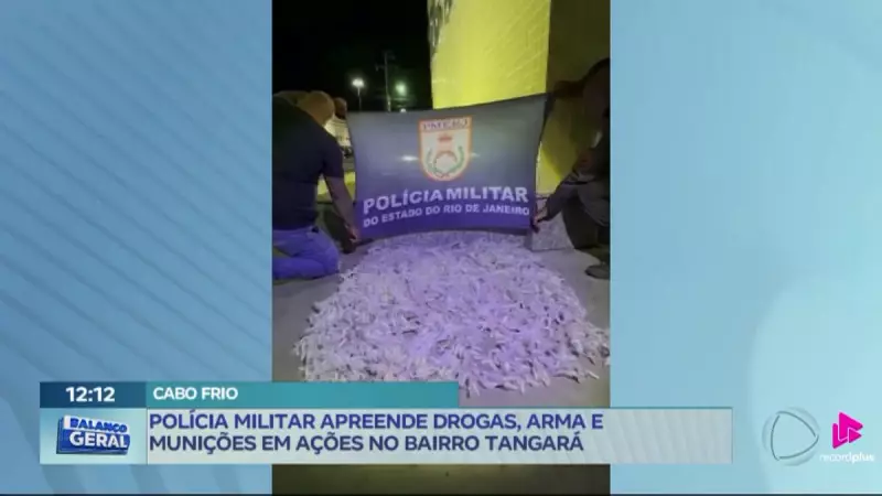 Operação da PM em Cabo Frio apreende arsenal e drogas em ação de combate ao tráfico