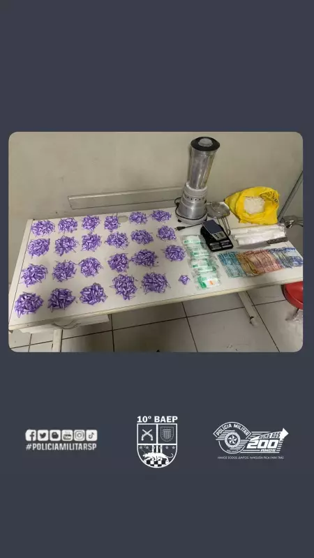 Operação da PM em Piracicaba apreende 11 mil tubos de cocaína escondidos em guarda-roupa com fundo falso
