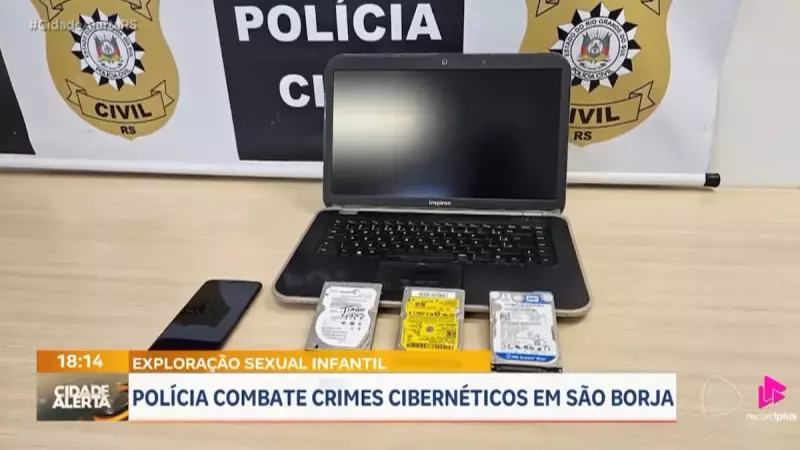 Operação da Polícia Civil em São Borja apreende material com pornografia infantil e prende suspeito