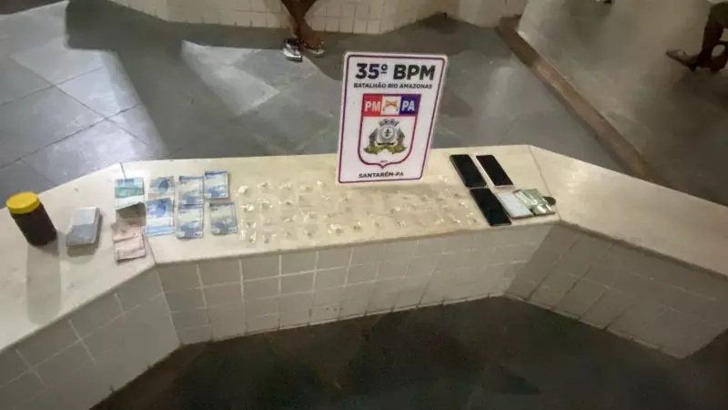 Operação policial prende suspeitos de tráfico em borracharia na comunidade Jacamim, em Santarém