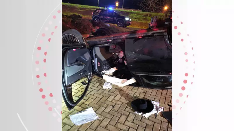 Paraná em Choque: Carro Capota com 160 kg de Cocaína Após Motorista Atropelar Motociclista em Fuga Policial