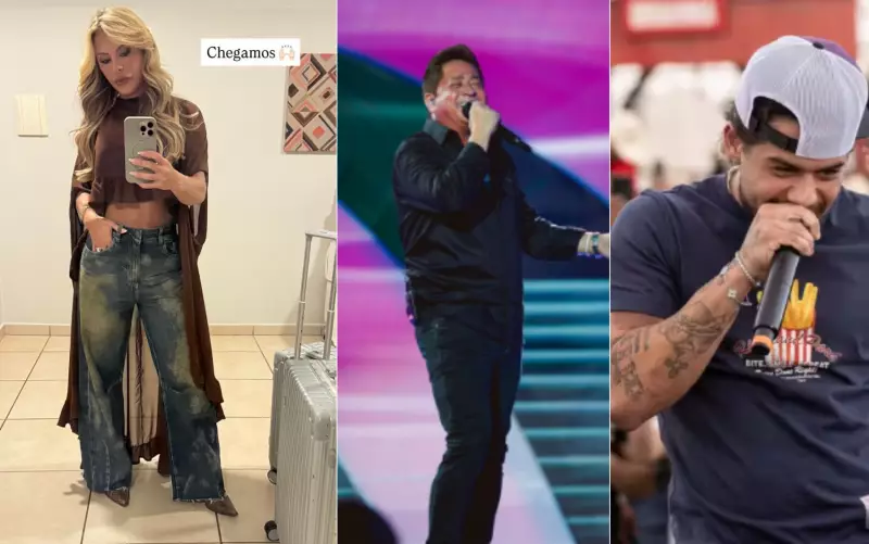 Poliana Rocha chega em Barretos com shape impecável para shows de Leonardo e Zé Felipe