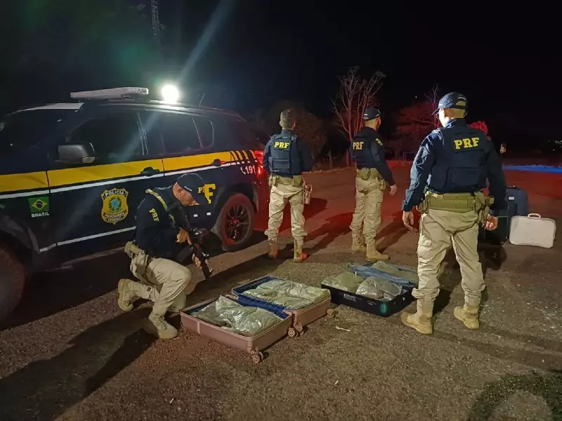 PRF apreende 26 kg de maconha em mala de passageira de ônibus no Tocantins | Operação de rotina vira grande apreensão