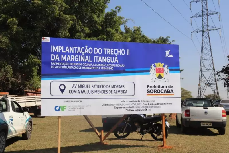 Sorocaba Acelera: Obras da 2ª Fase da Marginal do Córrego Itanguá Saem do Papel e Prometem Revolucionar o Trânsito