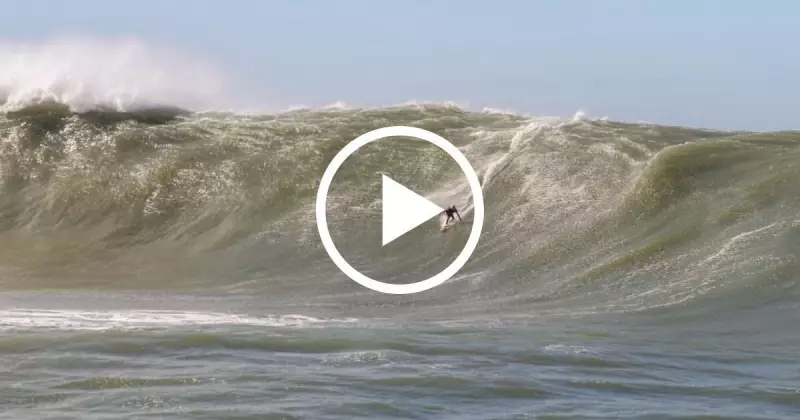 Surfista enfrenta onda monstruosa em Nazaré: vídeo impressionante viraliza!