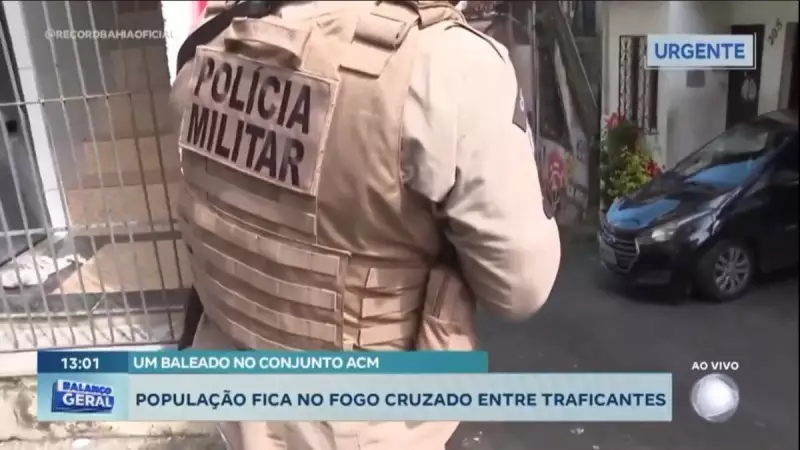 Tiroteio no Conjunto ACM: PMs enfrentam criminosos com arsenal pesado em Salvador