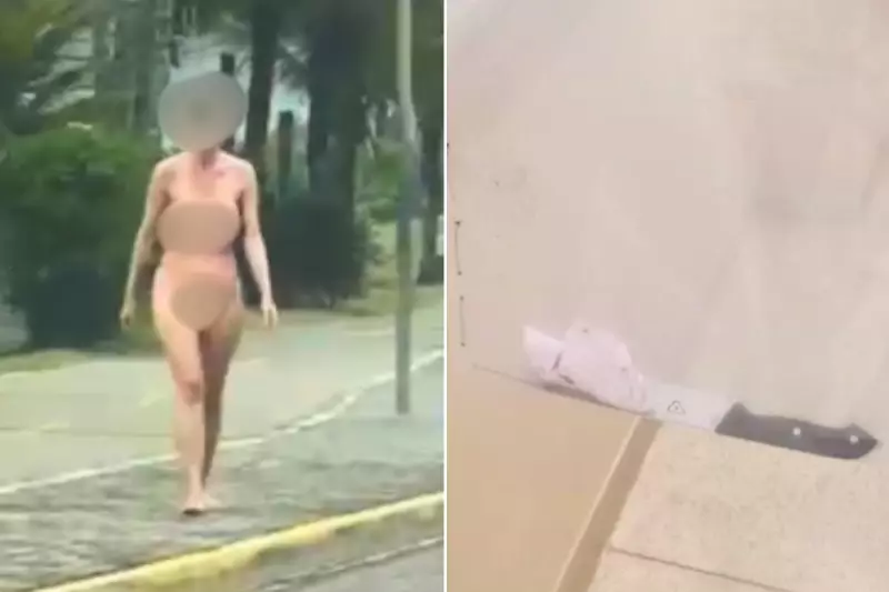 Tragédia em Santos: Mulher ataca pai com faca e é encontrada nua na orla em crise psicótica