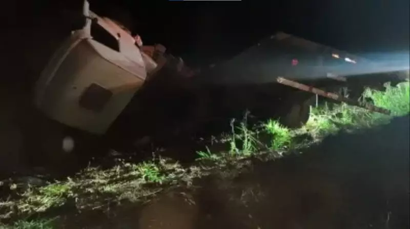 Tragédia na BR-158: Caminhão tomba e motorista perde a vida em acidente chocante em MT