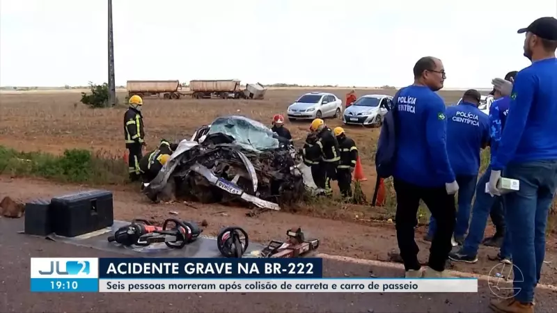 Tragédia na BR-222: Colisão frontal entre carro e carreta deixa seis mortos no Pará