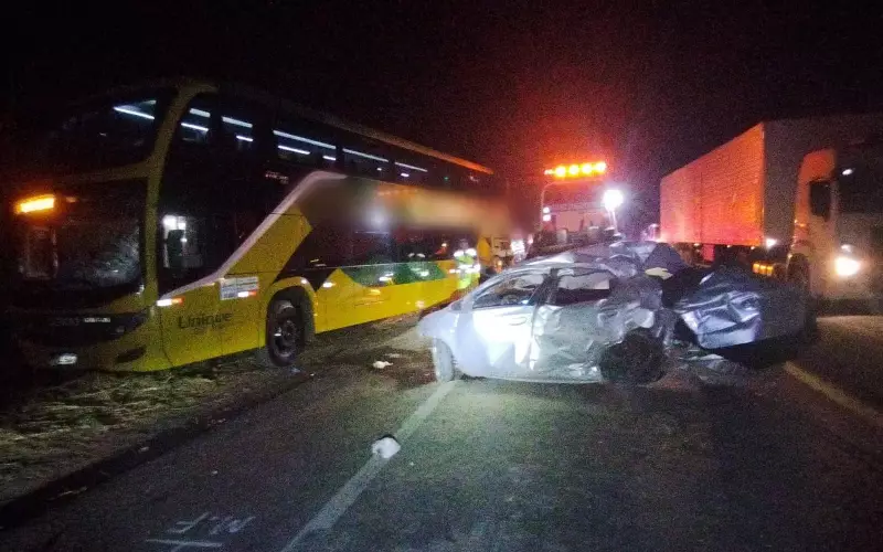 Tragédia na BR-262: Motorista perde controle, colide com barranco e bate de frente com ônibus em MG