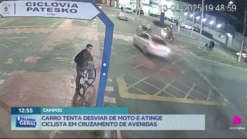 Tragédia no trânsito: Carro desvia de moto e atropela ciclista em cruzamento no RJ — veja detalhes
