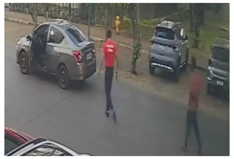Vídeo chocante: Homem armado agride morador de rua com chutes e tiros no chão na Asa Norte, DF