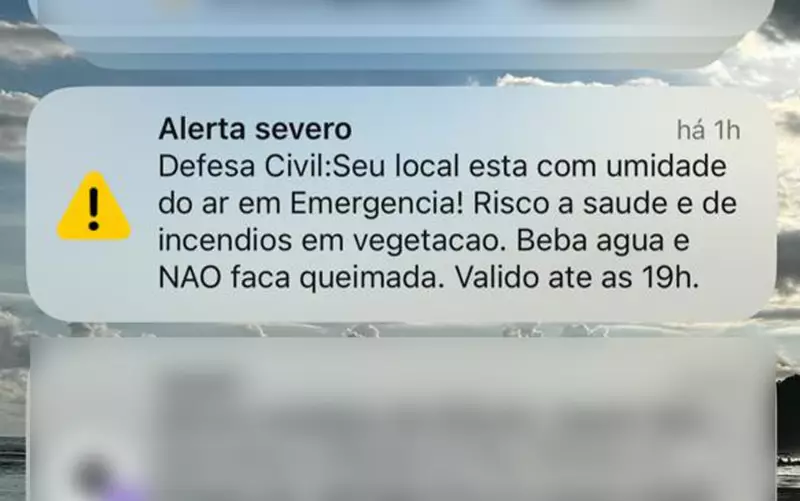 Alerta Máximo! Celulares da Região de Ribeirão Preto Emitem Aviso de Risco de Incêndio da Defesa Civil