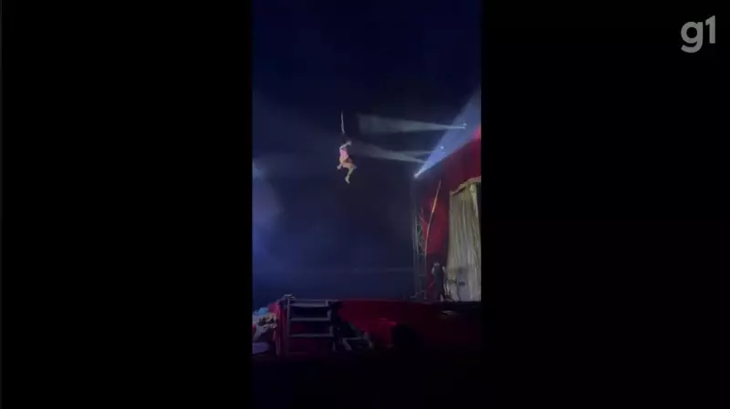 Artista Despenca em Número Aéreo com os Cabelos em Miracema: Veja o Vídeo Chocante