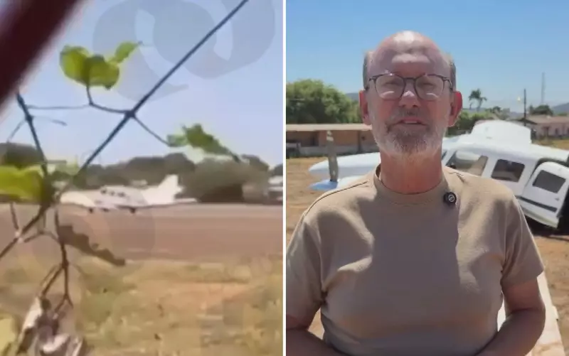 Avião com deputado estadual sofre pane no trem de pouso e faz aterrissagem de emergência em Goiás
