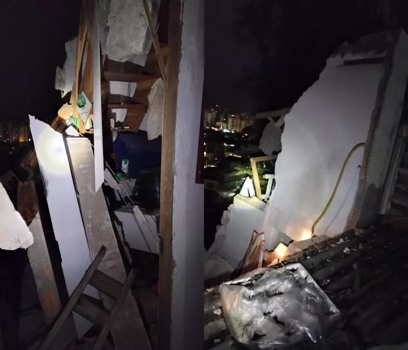 Desabamento em Florianópolis: Casa Vizinha Colapsa e Deixa Rastro de Destruição
