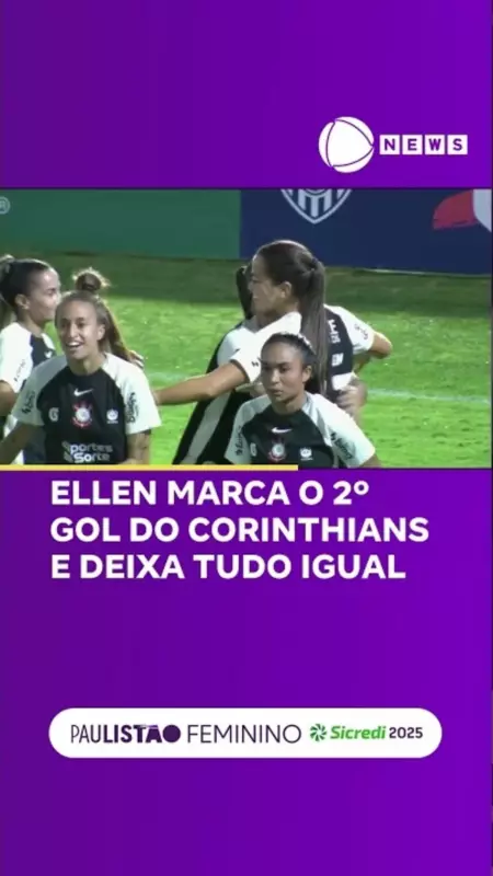 Ellen marca de novo e salva o Corinthians! Gol no final deixa tudo igual contra o Palmeiras