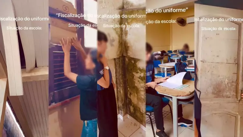 Escola no Pará vive drama diário: falta d'água, infiltração e salas depósito | Fotos