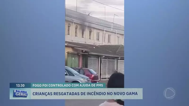 Heróis de Farda: Policiais Arrombam Porta e Salvam Crianças de Incêndio Aterrorizante no DF