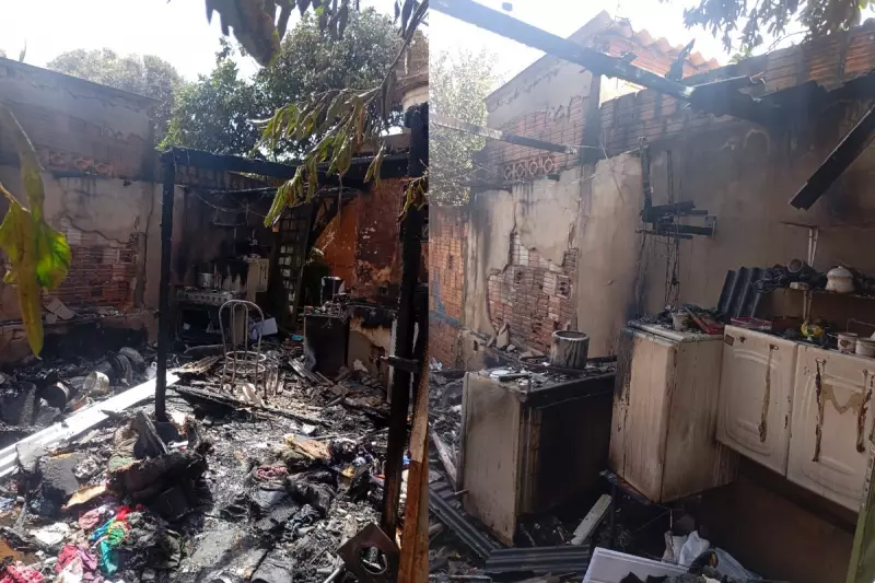 Incêndio de grandes proporções destrói cozinha de residência em Santo Anastácio — Saiba detalhes