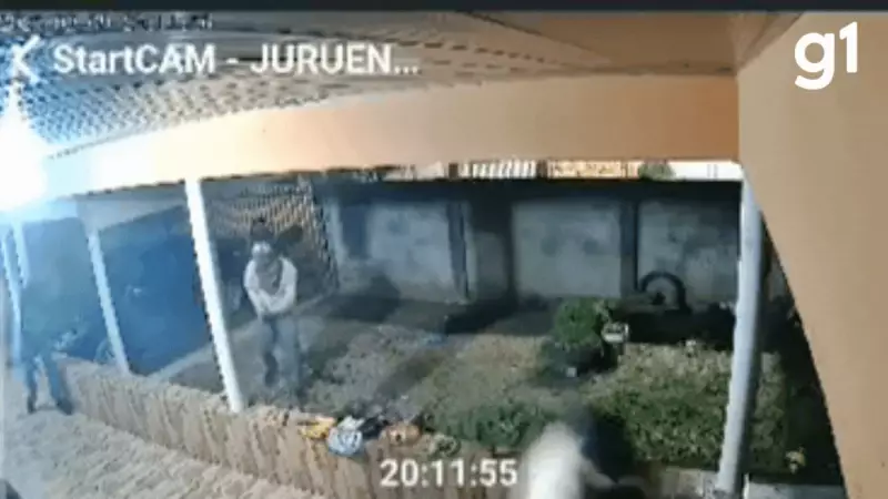 Jovem é executado a tiros durante churrasco em MT; câmera flagra crime brutal