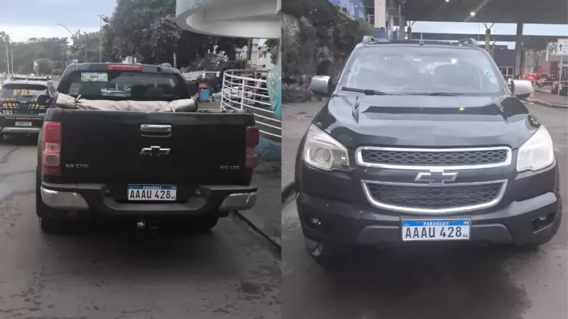 Motorista é sequestrado e amarrado no Paraná: caminhonete é localizada com placas paraguaias na fronteira em menos de 24h