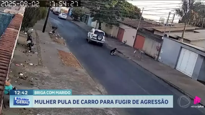 Mulher salta de carro em movimento para escapar de marido agressor em Goiás